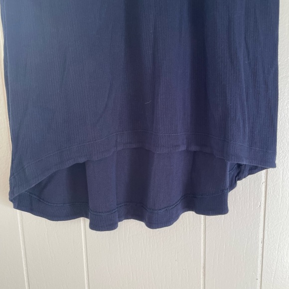 Soma Women’s Sleep Shirt, Navy Rib - Picture 3 of 7